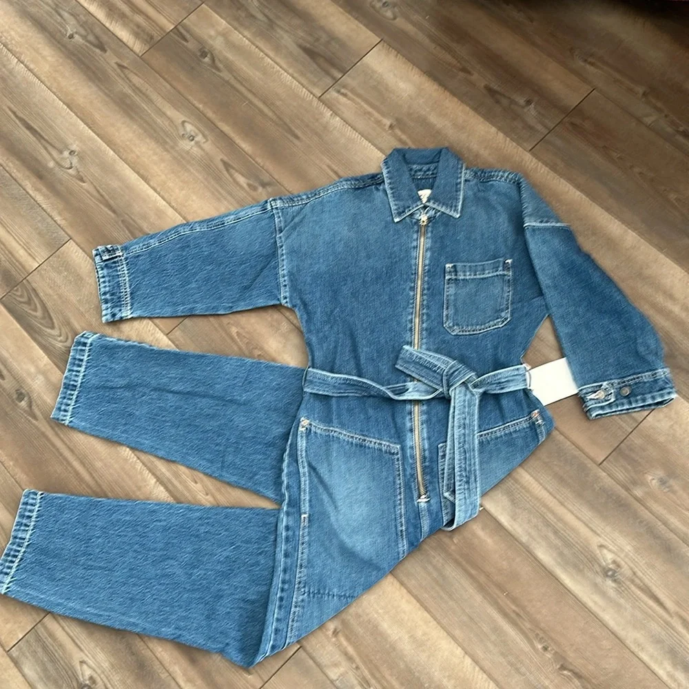 Etica Zeta Carpenter Denim Jumpsuit #17 - Picture 2 of 5